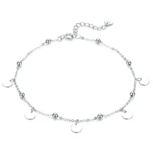 Bratara de glezna din argint Silver Beads & Coins