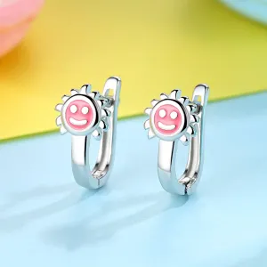 Cercei din argint Pink Email Sunflower