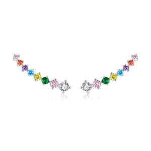 Cercei din argint Rainbow Bubble Studs