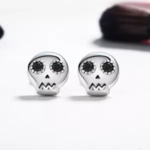 Cercei din argint Skull Studs