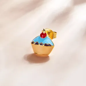 CERCEL din argint Golden Cupcake