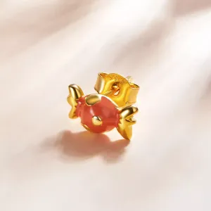 CERCEL din argint Golden Little Candy