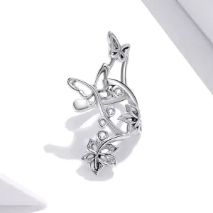 CERCEL din argint Silver Butterflies and Flowers