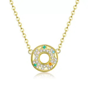 Colier din argint Golden Donut