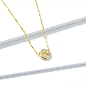 Colier din argint Golden Donut