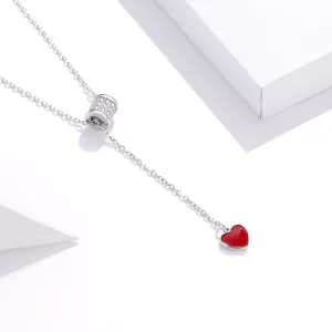 Colier din argint Loving Red Heart