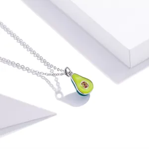 Colier din argint Sparkling Avocado