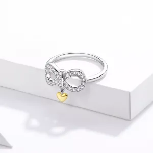 Inel din argint Infinity Crystal Symbol