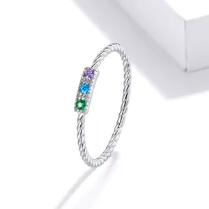 Inel din argint Rainbow Shape