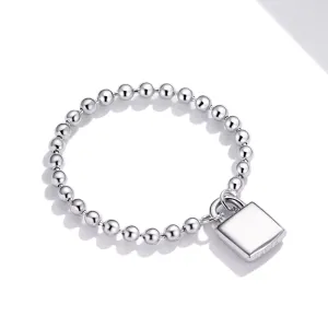Inel din argint String of Beads with Lock