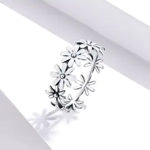 Inel din argint White Daisies