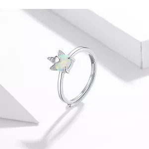 Inel reglabil din argint Color Unicorn