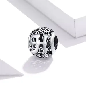 Talisman din argint Alphabet Letter H