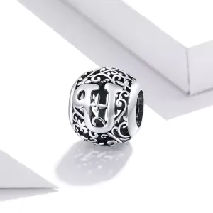 Talisman din argint Alphabet Letter U
