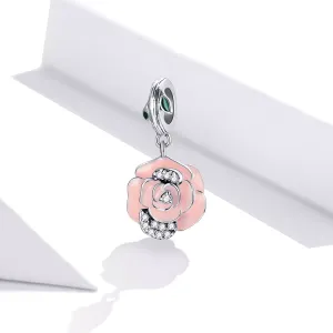 Talisman din argint Amazing Pink Rose