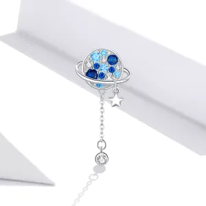 Talisman din argint Blue Crystal Planet