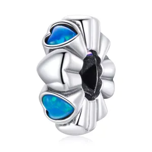 Talisman din argint  Blue Heart Stopper