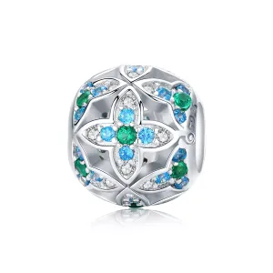Talisman din argint Blue Lotus Flowers