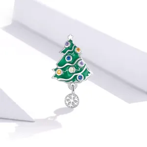 Talisman din argint Christmas Snowflake Tree