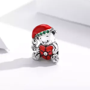 Talisman din argint Christmas Teddy