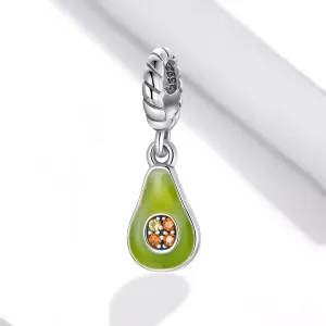 Talisman din argint Cute Sparkling Avocado