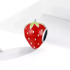 Talisman din argint Cute Strawberry