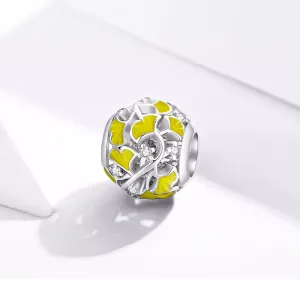 Talisman din argint Elegant Yellow Leaves