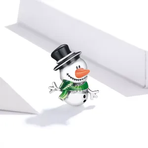 Talisman din argint Friendly Snowman