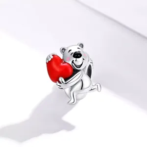 Talisman din argint Loving Bear