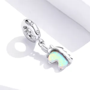 Talisman din argint Opal Unicorn