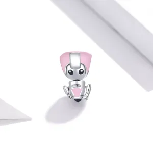 Talisman din argint Pink Robbot