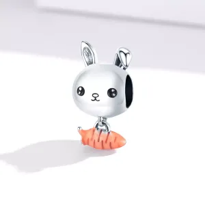 Talisman din argint Rabbit and Carrot