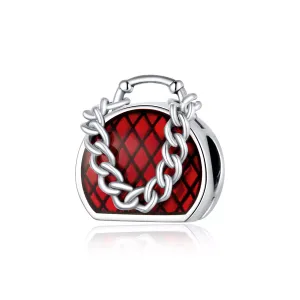 Talisman din argint Red Chain Bag