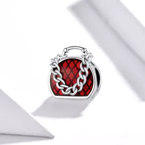 Talisman din argint Red Chain Bag