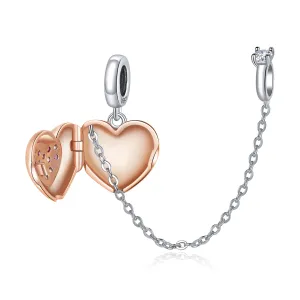 Talisman din argint Secret Chain Ring Rose Gold