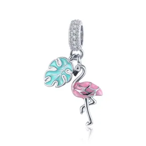 Talisman din argint Sparkling Flamingo