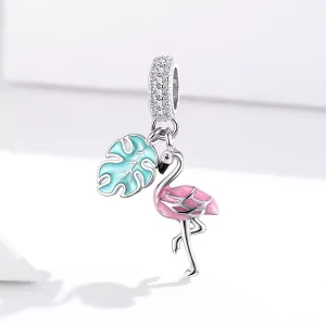 Talisman din argint Sparkling Flamingo