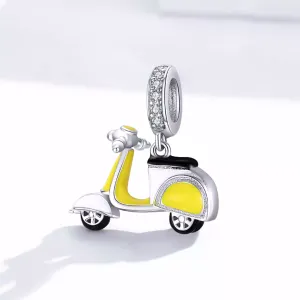 Talisman din argint Yellow Motor Scooter