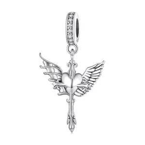 Talisman din argint Angel Demon Cross