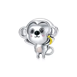 Talisman din argint Banana Monkey