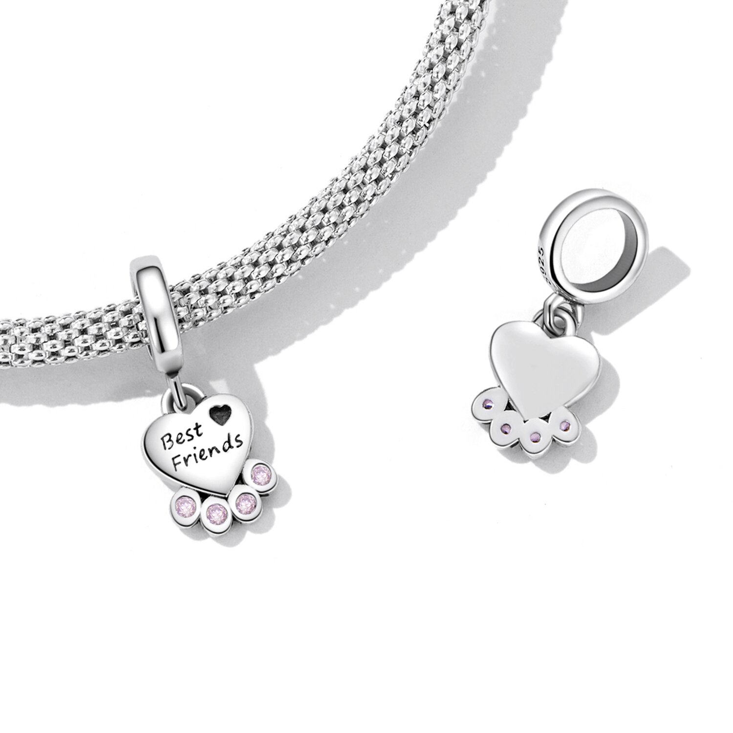 Talisman din argint best friends paw