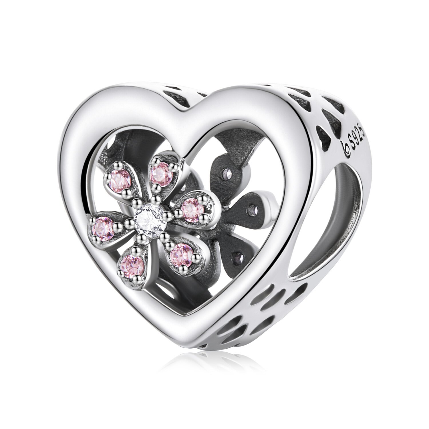 Talisman din argint blooming flower