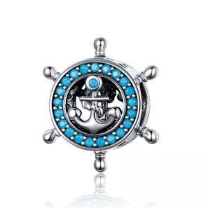 Talisman din argint Blue Anchor Wheel