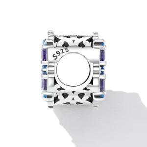 Talisman din argint Blue and Purple Square