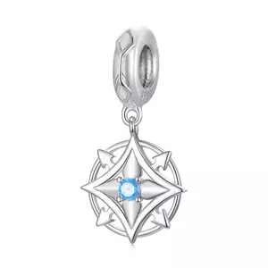 Talisman din argint Blue Crystal Shield