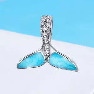 Talisman din argint Blue Mermaid's Tail