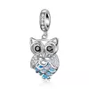Talisman din argint Blue Owl picture - 1