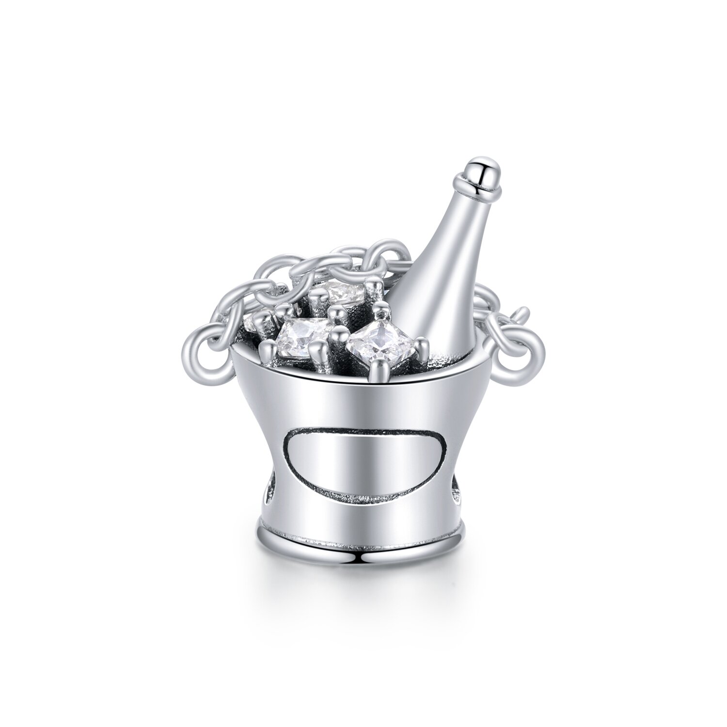 Talisman din argint Champagne Bucket