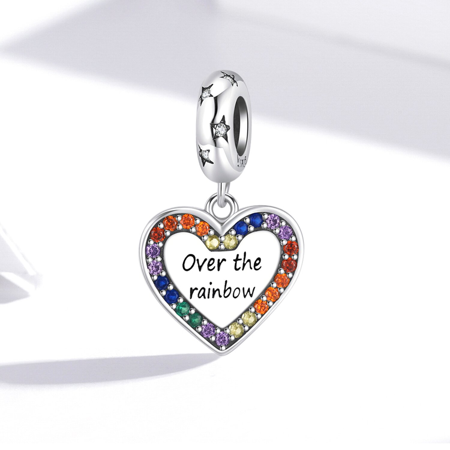 Talisman din argint Colorful Heart Charm