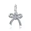 Talisman din argint Crystal Bowknot picture - 1